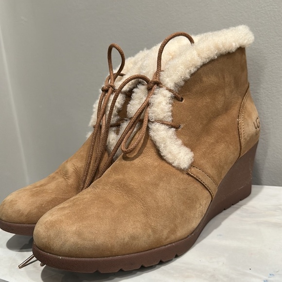 Ugg  women’s Jeovana Wedge Boots Size 8.5 - Picture 11 of 14